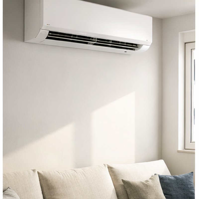 Climatizzatore split installato in soggiorno